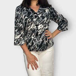 Vintage Victor Costa Shiny Finish, Abstract Blazer